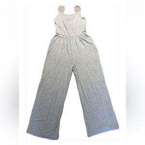 💕NWOT Women’s Antistar Heather grey spaghetti strap jumpsuit, 10” flared bottom